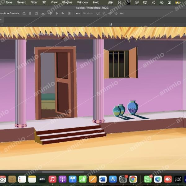 2d village house PSD