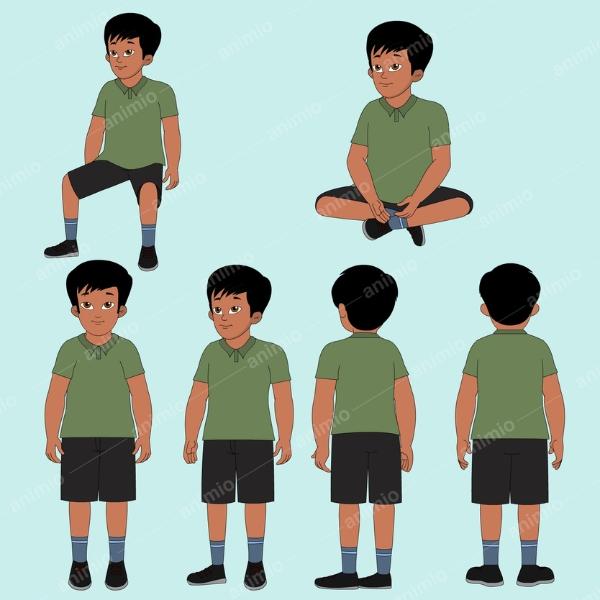 2D Cartoon Boy Character
