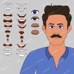 Village Man Character for Adobe Animate CC