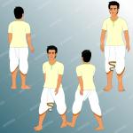 2d village man vector character