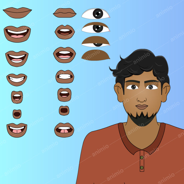 2D Rigged  Man Character for Adobe Animate
