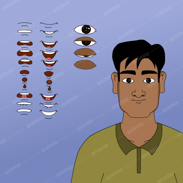 2D village man Character