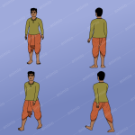 2D village man Character