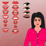 2D Rigged Woman Character for Adobe Animate