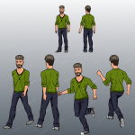 2d young man Animate cc character